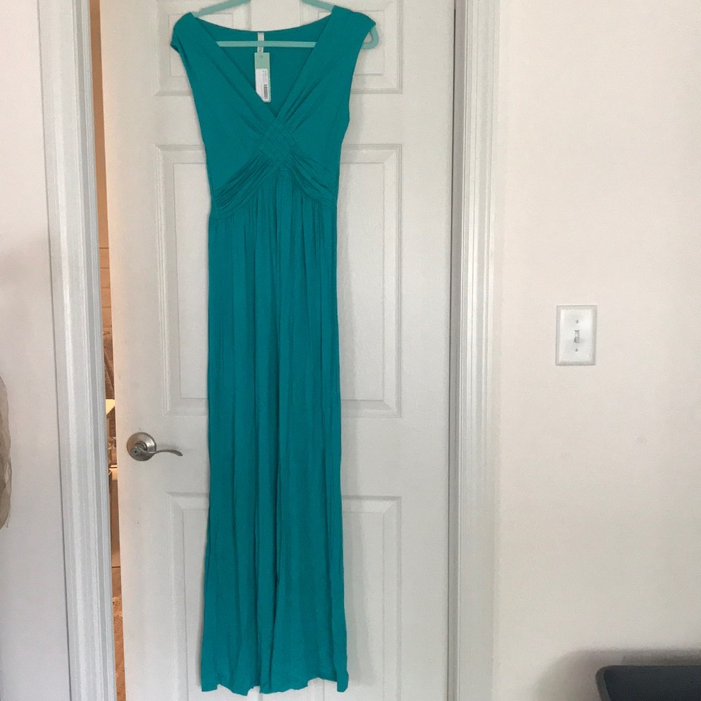 Emerald green maxi dress